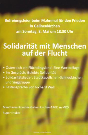 Mauthausen Komitee Gallneukirchen 8Mai2016 10Jahre Mahnmal für den Frieden Mauthausen Komitee Gallneukirchen